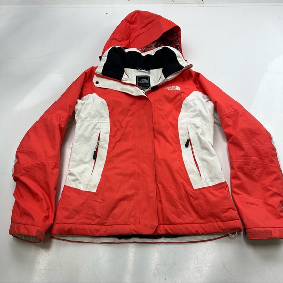 The North Face Jackets & Blazers - The North Face we orange beige zip up hooded jacket XS L82-14